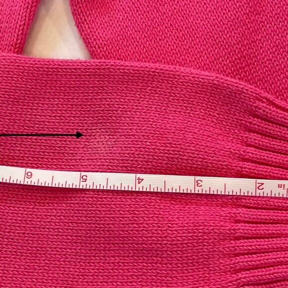 Liz Claiborne Pink Cotton Long Sleeve Turtleneck Sweater Gold Button Neck, L - Picture 10 of 10